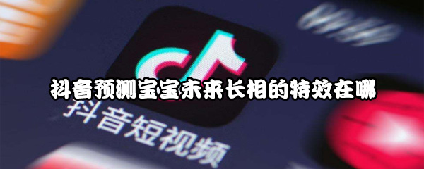 抖音预测宝宝未来长相的特效在哪