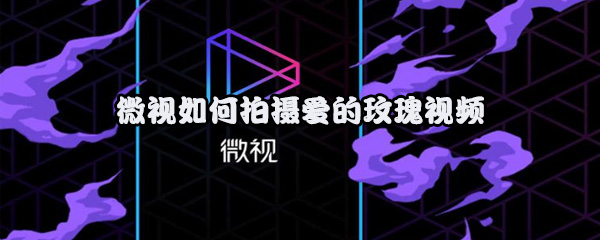 微视如何拍摄爱的玫瑰视频