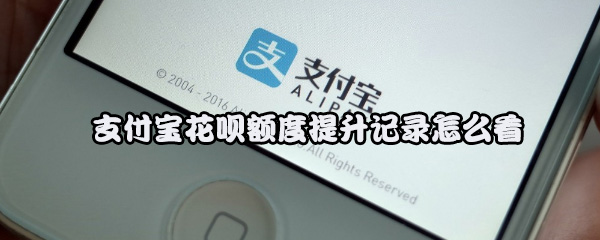 支付宝花呗额度提升记录怎么看