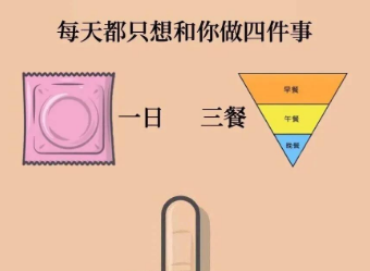 抖音每天都只想和你做四件事一日三餐壁纸