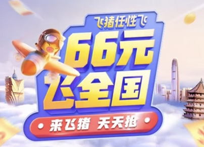飞猪任性飞66元机票怎么使用