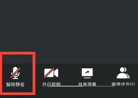 腾讯会议怎么解除静音模式