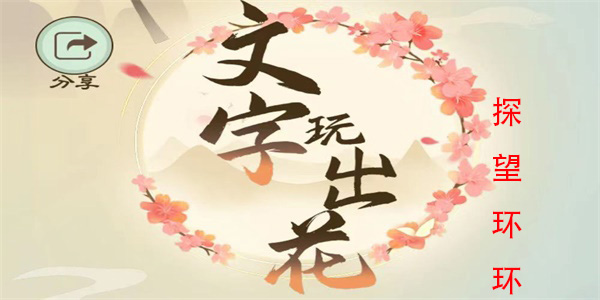文字玩出花探望环环怎么过
