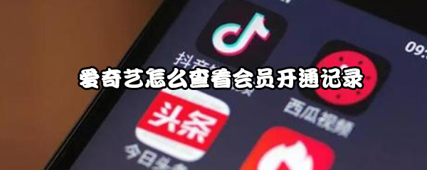 爱奇艺怎么查看会员开通记录