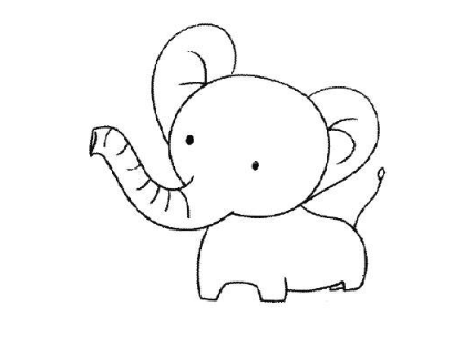 QQ画图红包大象怎么画