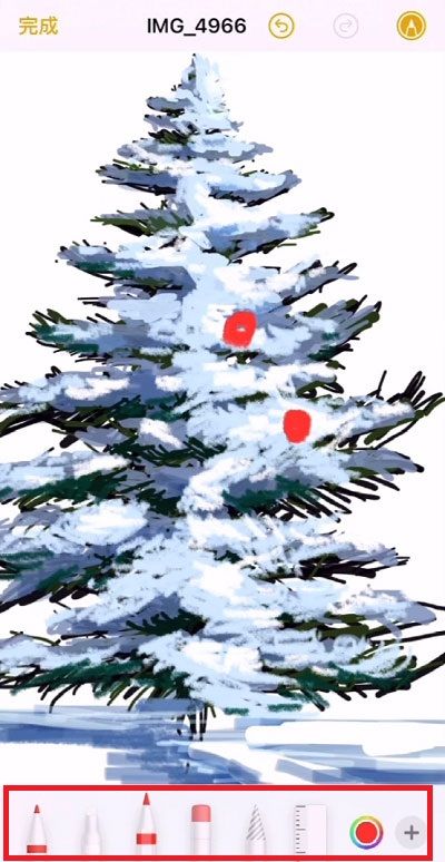 苹果手机怎么画圣诞树？